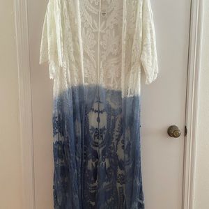 NWT Lace Blue Ombré Cardigan